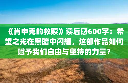 《肖申克的救赎》读后感600字：希望之光在黑暗中闪耀，这部作品如何赋予我们自由与坚持的力量？