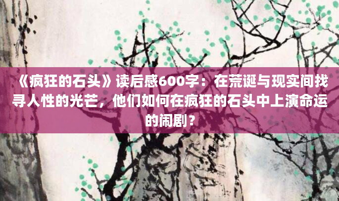 《疯狂的石头》读后感600字：在荒诞与现实间找寻人性的光芒，他们如何在疯狂的石头中上演命运的闹剧？