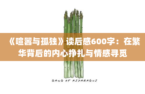 《喧嚣与孤独》读后感600字：在繁华背后的内心挣扎与情感寻觅