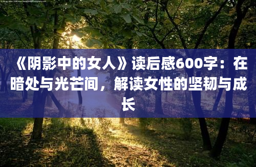 《阴影中的女人》读后感600字：在暗处与光芒间，解读女性的坚韧与成长