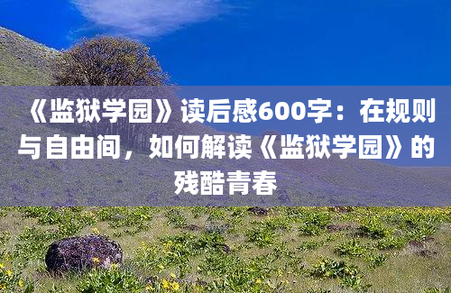 《监狱学园》读后感600字：在规则与自由间，如何解读《监狱学园》的残酷青春