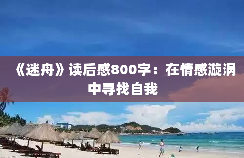 《迷舟》读后感800字：在情感漩涡中寻找自我