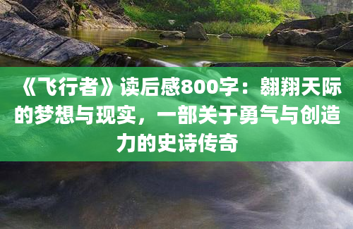 《飞行者》读后感800字：翱翔天际的梦想与现实，一部关于勇气与创造力的史诗传奇