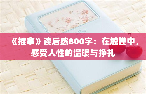 《推拿》读后感800字：在触摸中，感受人性的温暖与挣扎