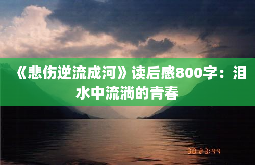 《悲伤逆流成河》读后感800字：泪水中流淌的青春