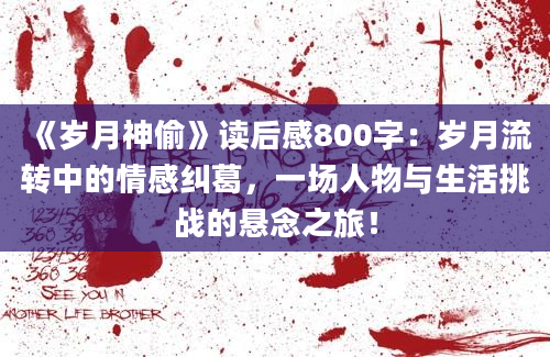 《岁月神偷》读后感800字：岁月流转中的情感纠葛，一场人物与生活挑战的悬念之旅！