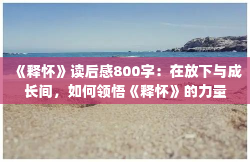 《释怀》读后感800字：在放下与成长间，如何领悟《释怀》的力量