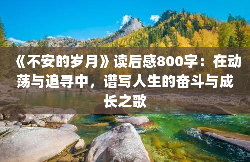 《不安的岁月》读后感800字：在动荡与追寻中，谱写人生的奋斗与成长之歌