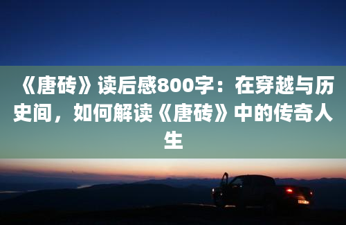 《唐砖》读后感800字：在穿越与历史间，如何解读《唐砖》中的传奇人生