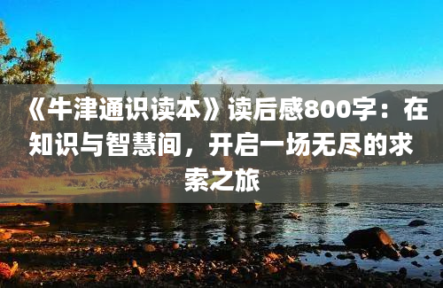 《牛津通识读本》读后感800字：在知识与智慧间，开启一场无尽的求索之旅