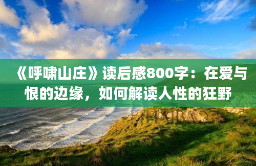 《呼啸山庄》读后感800字：在爱与恨的边缘，如何解读人性的狂野