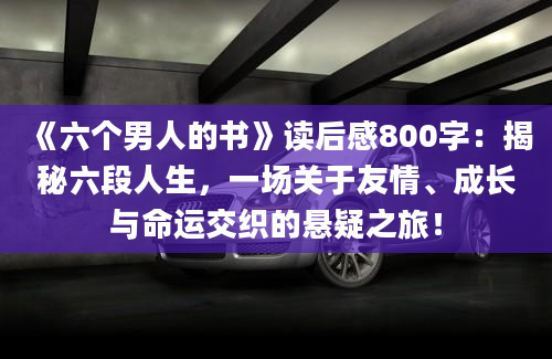 《六个男人的书》读后感800字：揭秘六段人生，一场关于友情、成长与命运交织的悬疑之旅！