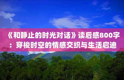 《和静止的时光对话》读后感800字：穿梭时空的情感交织与生活启迪