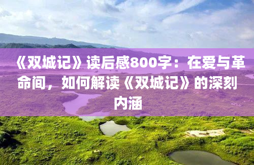 《双城记》<a href=https://www.baixuetang.com target=_blank class=infotextkey>读后感</a>800字：在爱与革命间，如何解读《双城记》的深刻内涵