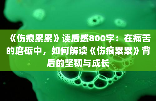 《伤痕累累》读后感800字：在痛苦的磨砺中，如何解读《伤痕累累》背后的坚韧与成长