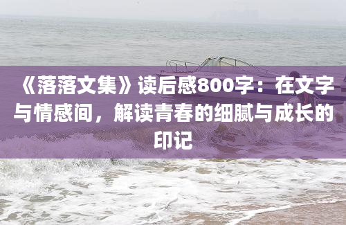 《落落文集》读后感800字：在文字与情感间，解读青春的细腻与成长的印记