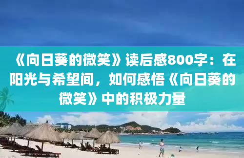 《向日葵的微笑》读后感800字：在阳光与希望间，如何感悟《向日葵的微笑》中的积极力量