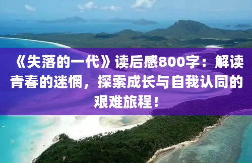 《失落的一代》读后感800字：解读青春的迷惘，探索成长与自我认同的艰难旅程！