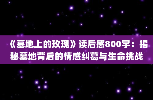 《墓地上的玫瑰》读后感800字：揭秘墓地背后的情感纠葛与生命挑战