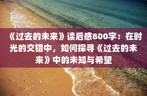 《过去的未来》读后感800字：在时光的交错中，如何探寻《过去的未来》中的未知与希望