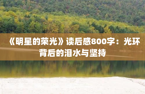 《明星的荣光》读后感800字：光环背后的泪水与坚持