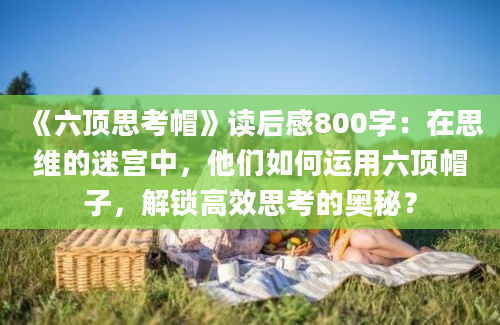 《六顶思考帽》读后感800字：在思维的迷宫中，他们如何运用六顶帽子，解锁高效思考的奥秘？