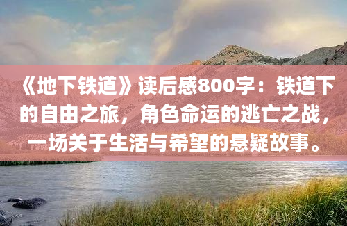 《地下铁道》读后感800字：铁道下的自由之旅，角色命运的逃亡之战，一场关于生活与希望的悬疑故事。