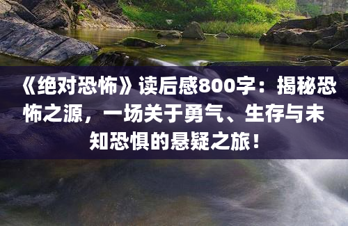 《绝对恐怖》读后感800字：揭秘恐怖之源，一场关于勇气、生存与未知恐惧的悬疑之旅！