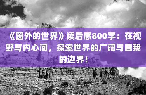 《窗外的世界》读后感800字：在视野与内心间，探索世界的广阔与自我的边界！