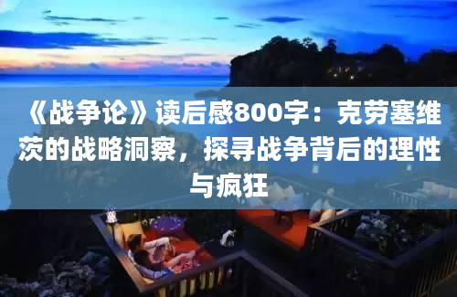 《战争论》读后感800字：克劳塞维茨的战略洞察，探寻战争背后的理性与疯狂