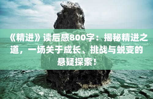 《精进》<a href=https://www.baixuetang.com target=_blank class=infotextkey>读后感</a>800字：揭秘精进之道，一场关于成长、挑战与蜕变的悬疑探索！