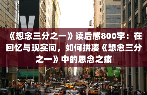 《想念三分之一》读后感800字：在回忆与现实间，如何拼凑《想念三分之一》中的思念之痛