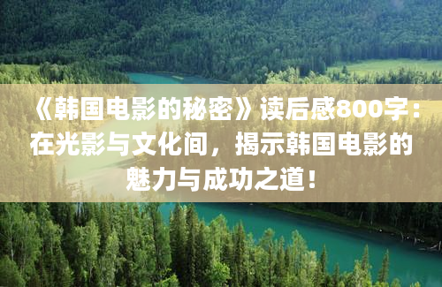 《韩国电影的秘密》读后感800字：在光影与文化间，揭示韩国电影的魅力与成功之道！