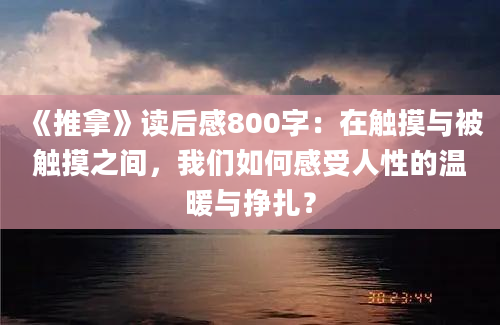 《推拿》读后感800字：在触摸与被触摸之间，我们如何感受人性的温暖与挣扎？