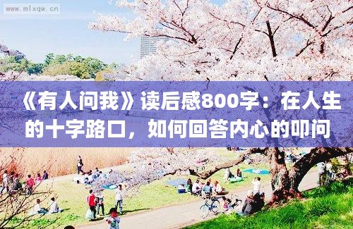 《有人问我》读后感800字：在人生的十字路口，如何回答内心的叩问