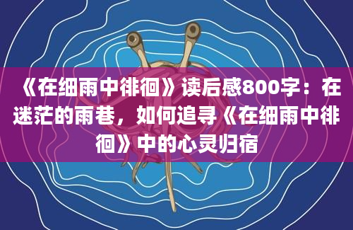 《在细雨中徘徊》读后感800字：在迷茫的雨巷，如何追寻《在细雨中徘徊》中的心灵归宿