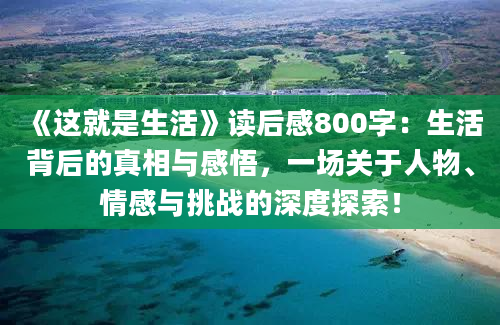 《这就是生活》读后感800字：生活背后的真相与感悟，一场关于人物、情感与挑战的深度探索！