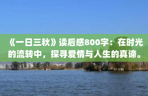 《一日三秋》读后感800字：在时光的流转中，探寻爱情与人生的真谛。