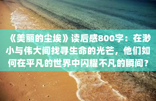 《美丽的尘埃》<a href=https://www.baixuetang.com target=_blank class=infotextkey>读后感</a>800字：在渺小与伟大间找寻生命的光芒，他们如何在平凡的世界中闪耀不凡的瞬间？