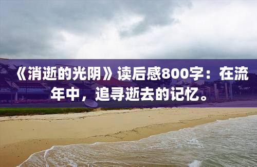 《消逝的光阴》读后感800字：在流年中，追寻逝去的记忆。