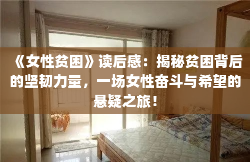 《女性贫困》读后感：揭秘贫困背后的坚韧力量，一场女性奋斗与希望的悬疑之旅！