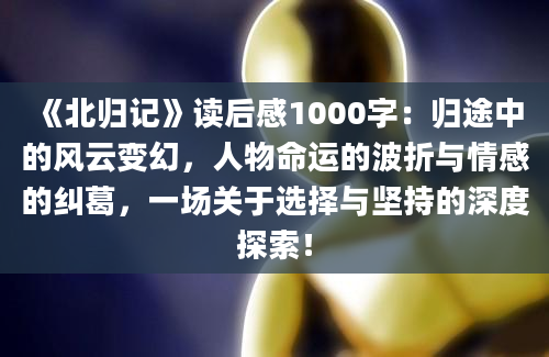 《北归记》读后感1000字：归途中的风云变幻，人物命运的波折与情感的纠葛，一场关于选择与坚持的深度探索！