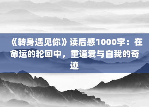 《转身遇见你》读后感1000字：在命运的轮回中，重逢爱与自我的奇迹