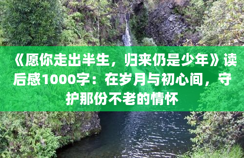 《愿你走出半生，归来仍是少年》读后感1000字：在岁月与初心间，守护那份不老的情怀