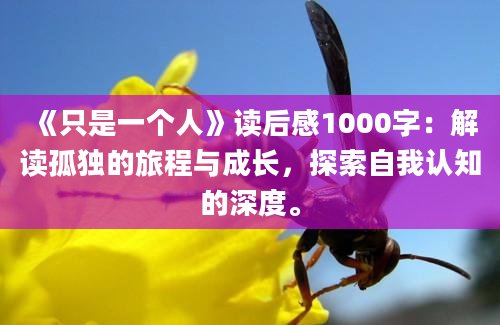 《只是一个人》<a href=https://www.baixuetang.com target=_blank class=infotextkey>读后感</a>1000字：解读孤独的旅程与成长，探索自我认知的深度。