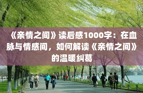 《亲情之间》读后感1000字：在血脉与情感间，如何解读《亲情之间》的温暖纠葛