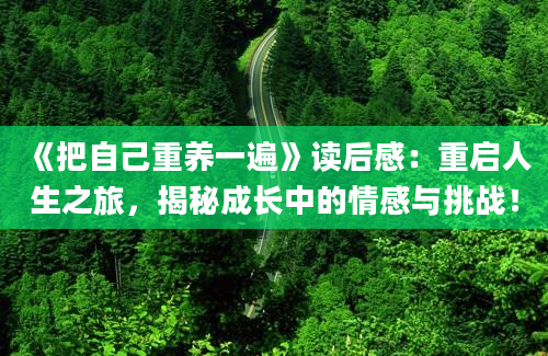 《把自己重养一遍》读后感：重启人生之旅，揭秘成长中的情感与挑战！