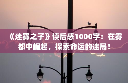 《迷雾之子》读后感1000字：在雾都中崛起，探索命运的迷局！