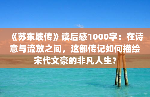 《苏东坡传》读后感1000字：在诗意与流放之间，这部传记如何描绘宋代文豪的非凡人生？