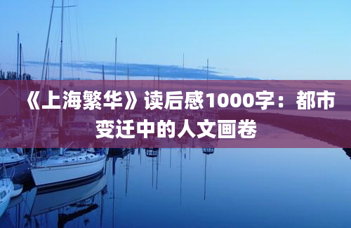 《上海繁华》读后感1000字：都市变迁中的人文画卷